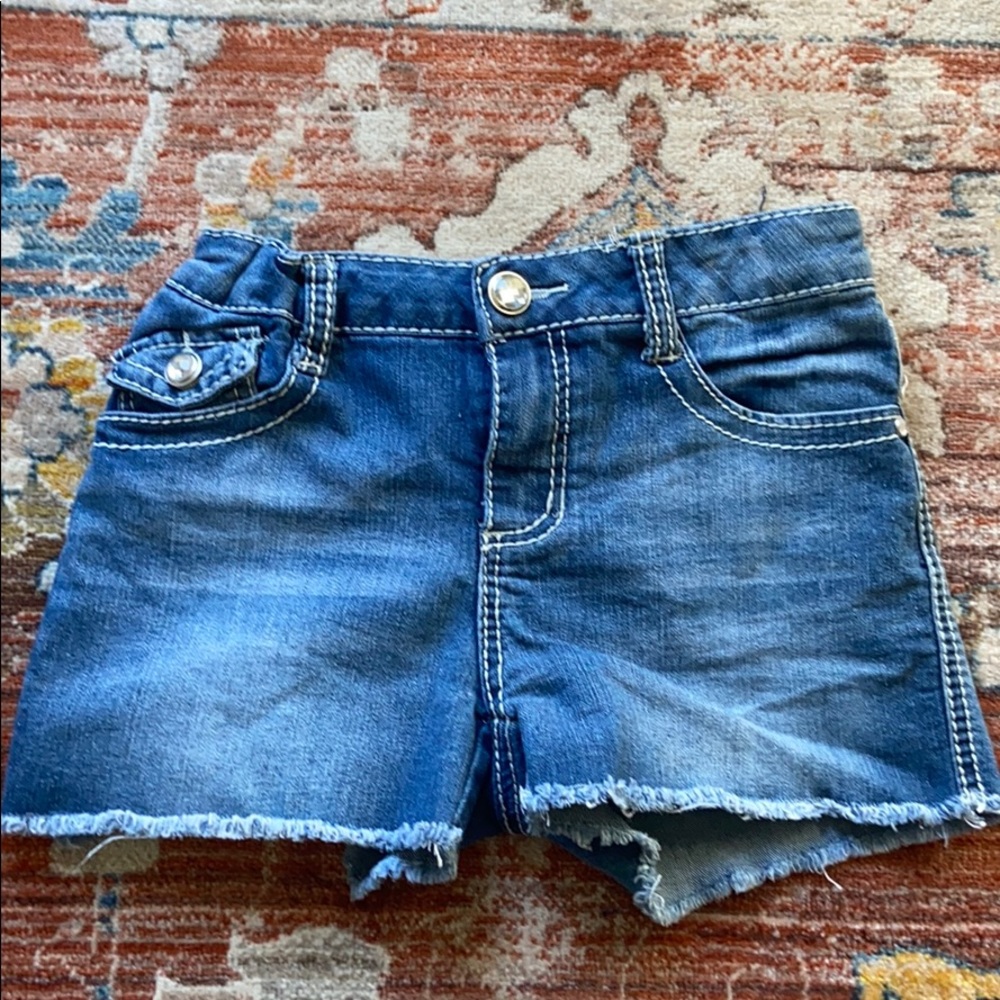 Girls Jean Shorts with Gem detailing